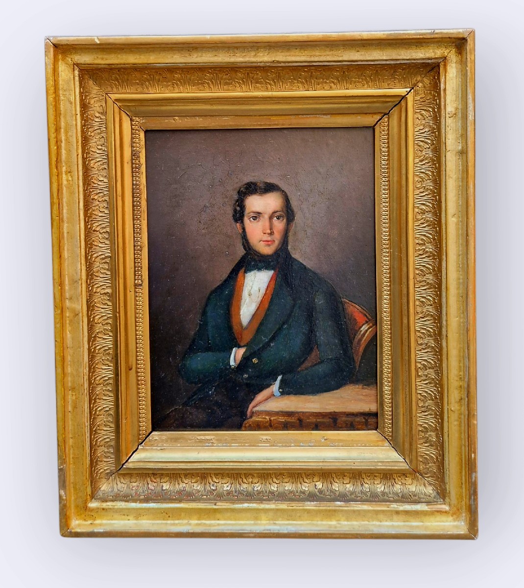 Portrai d homme , Tableau , Italie XIXème Siècle 