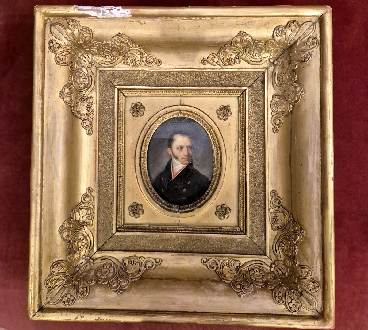 French School Portrait Of Armand De Coulaincourt Duke Of Vicenza Empire Napoleon XIX Century