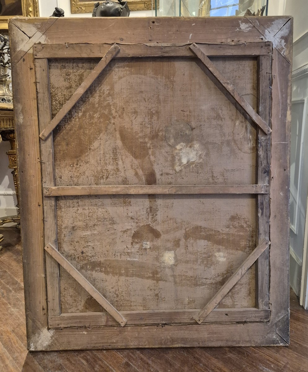  Portrait Of A Man At A Desk, Painting By J. Bronzet, France XIXth Century -photo-4
