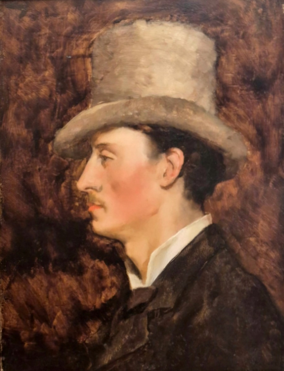 portrait d'un homme portant un haut-de-forme par F. Mirailles , Espagne XIXème Siècle -photo-3