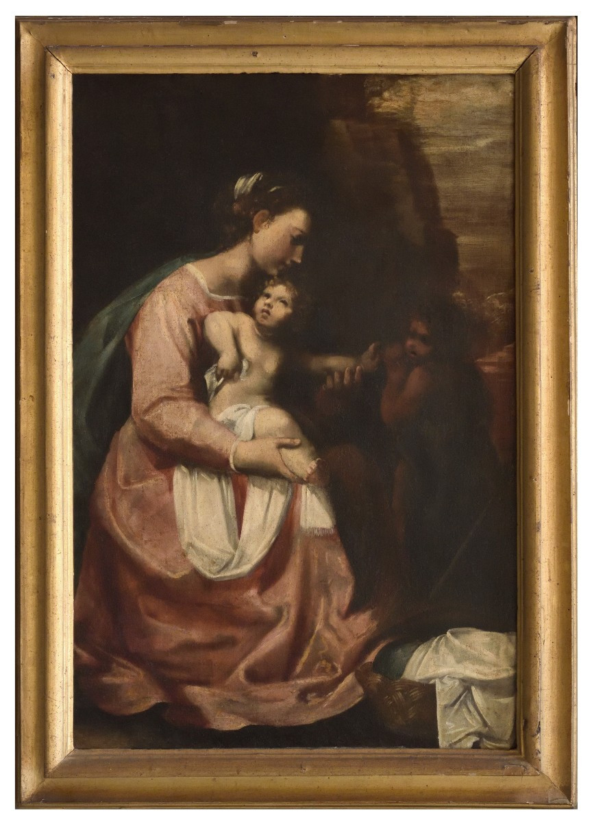Vierge à l'Enfant, Tableau , Italie XVIIème Siècle 
