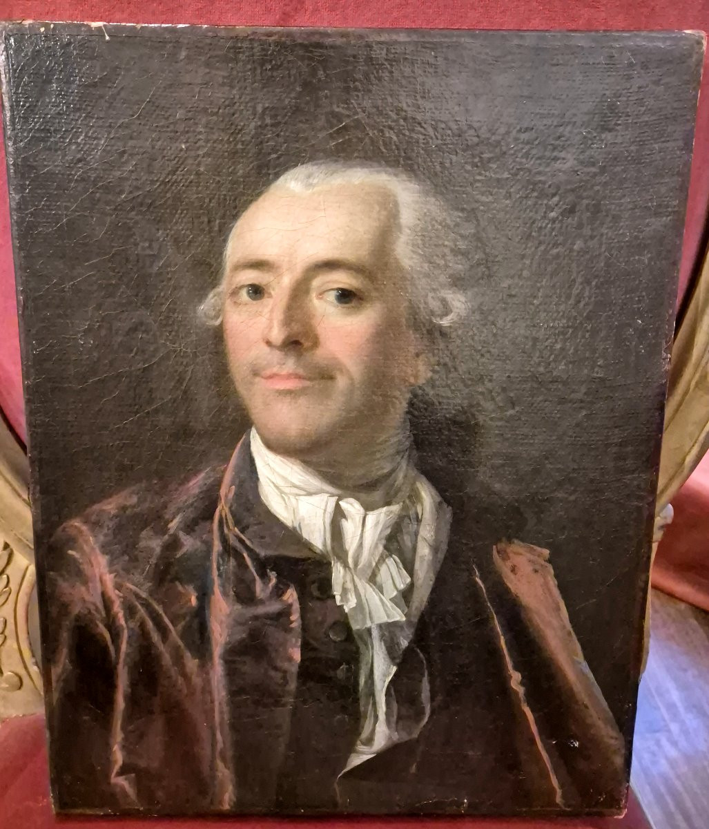 Portrait Of A Gentleman, French School, Possibly By Jean Marc Nattier XVIII Century-photo-2