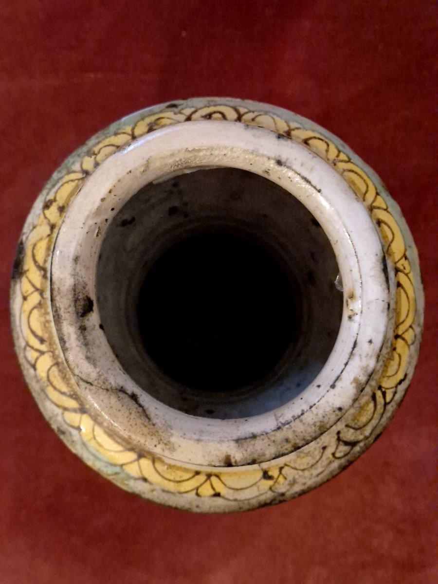 Albarello Burgio atelier de Nicolò Lo Cascio Sicile XVIIéme siécle-photo-2