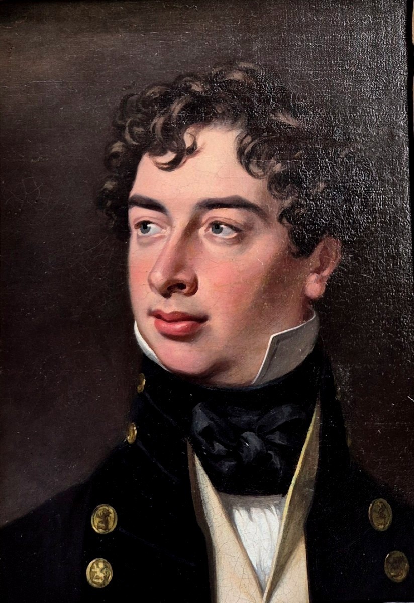 Portrait de Konstantin Nikolaevic Batjuskov  (?) ,  Tableau, XIXème Siècle , Uk ou Russie -photo-2