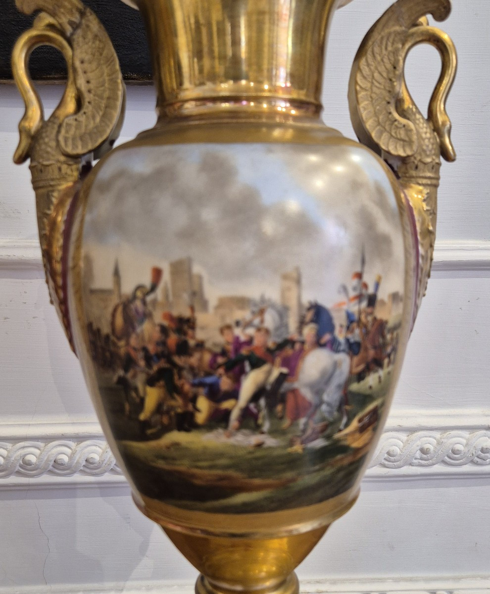 Pair Of Vases With Napoleon Scenes, France XIXth Century-photo-4
