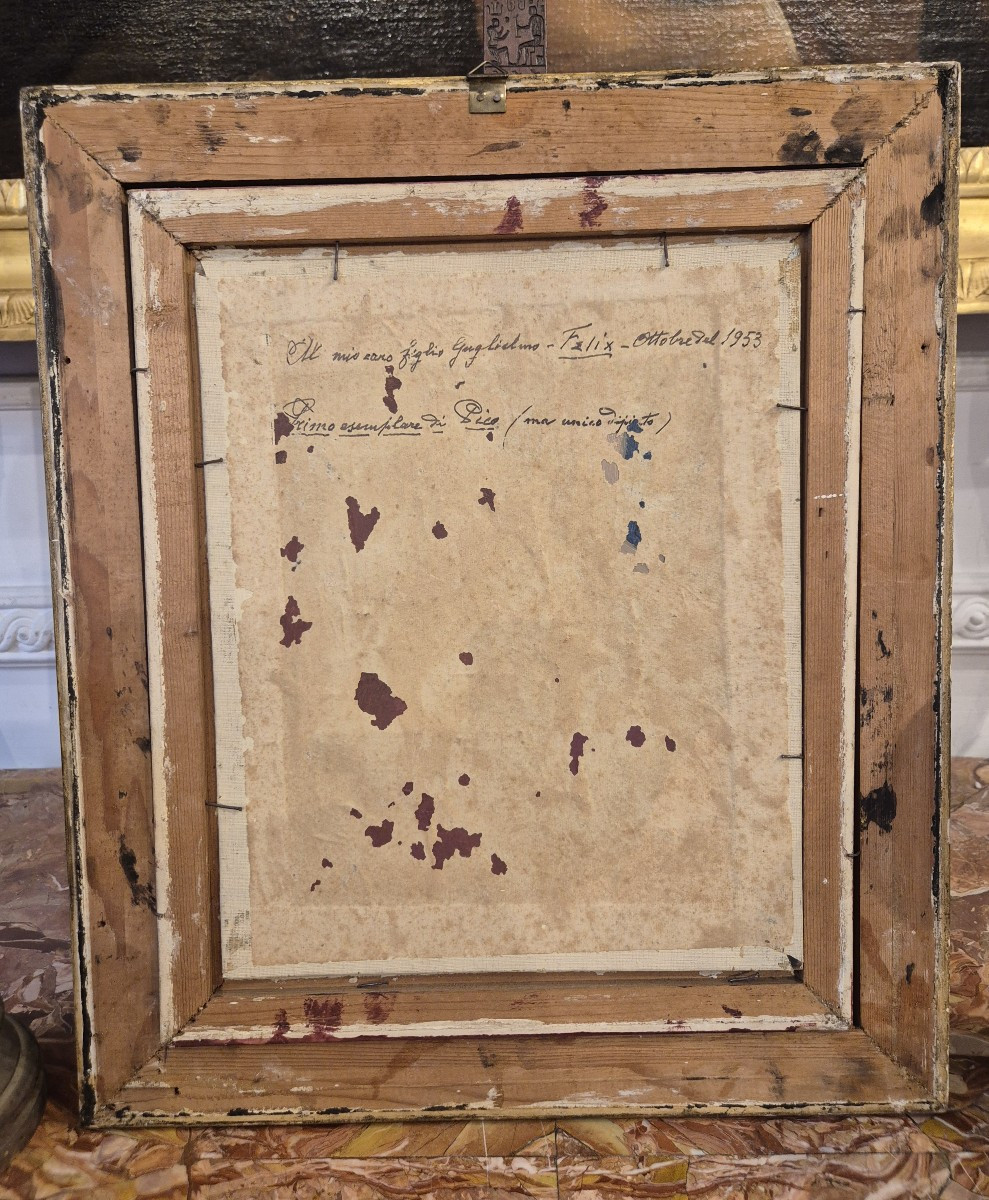 portrait de chien, Tableau, Italie XXe Siècle -photo-2