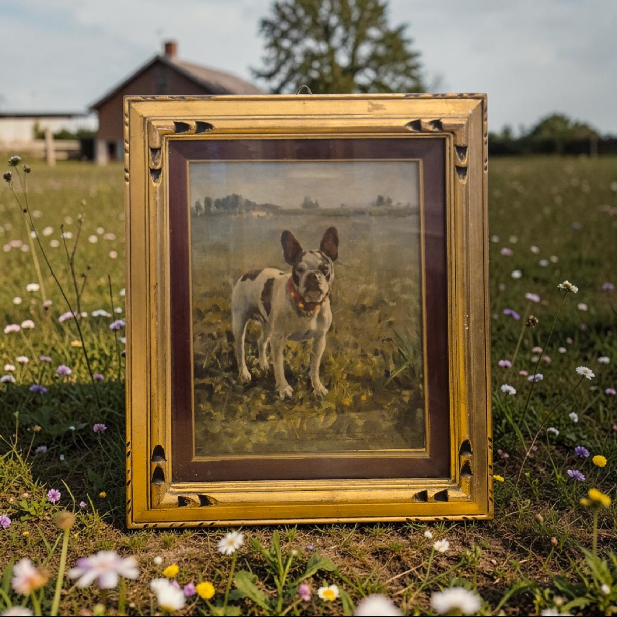 portrait de chien, Tableau, Italie XXe Siècle -photo-3