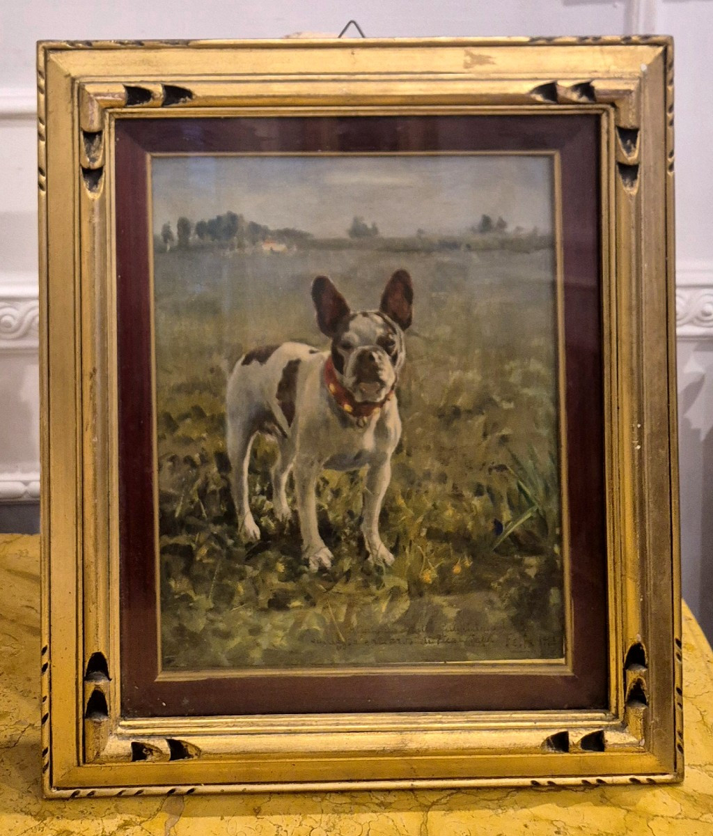 portrait de chien, Tableau, Italie XXe Siècle 