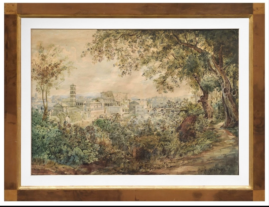View Of The Colosseum From The Palatine Hill, Painting, 19th Century, Grand Tour