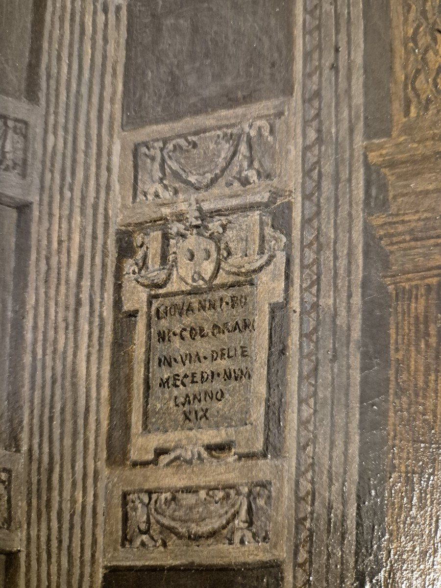paire de vues du portique du Panthéon, Tableaux , Italie XIXe Siècle -photo-1
