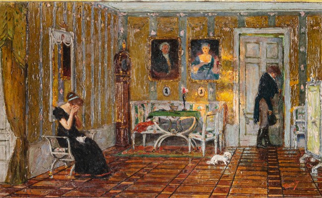 Farewell Scene, Painting. 19th Century -photo-2