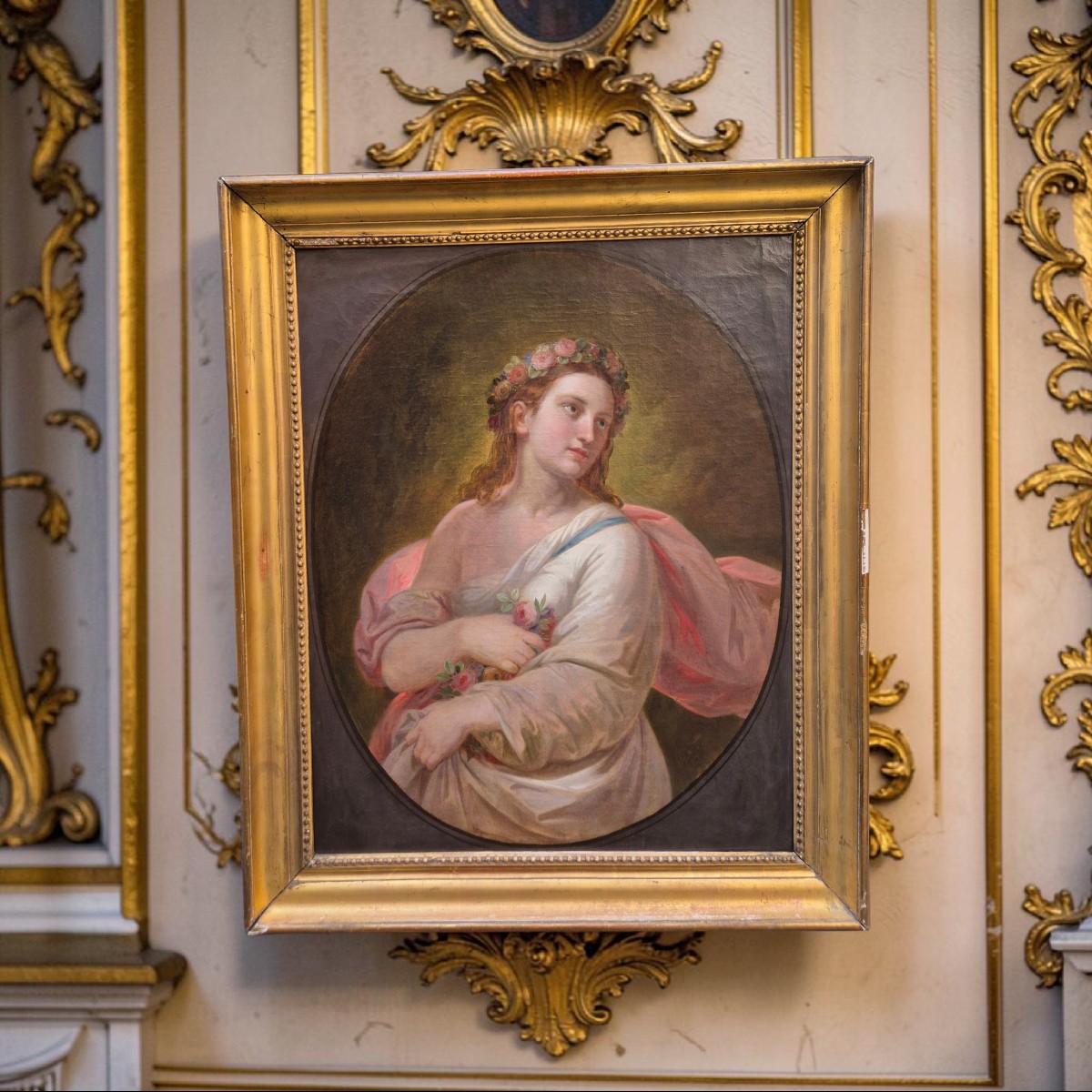 flore, tableau, par N. Carta , Italie XIXe Siècle -photo-1