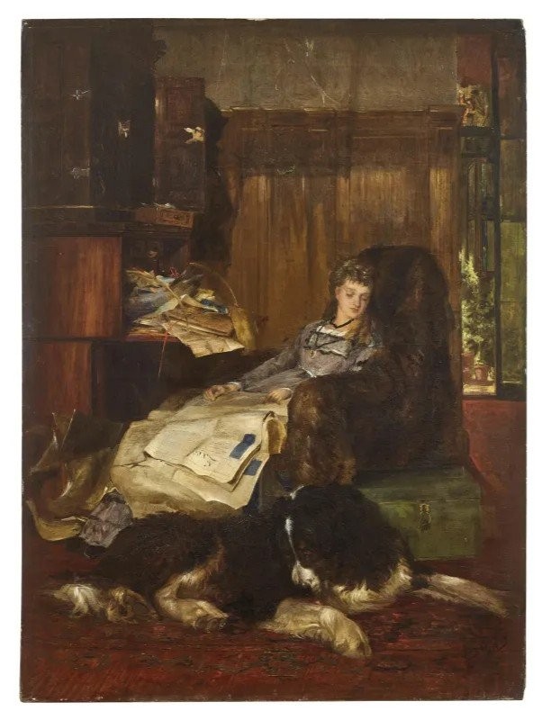 Rest In The Studio, Painting By L. Percy Smith, Great Britain, 19th Century-photo-2