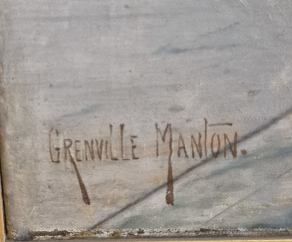 scène orientale, tableau par G. Grenville Manton Grande-Bretagne XIXème Siècle -photo-3