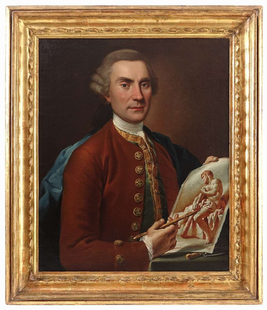 Portrait Of An Artist, Painting, Bologna, 18th Century 