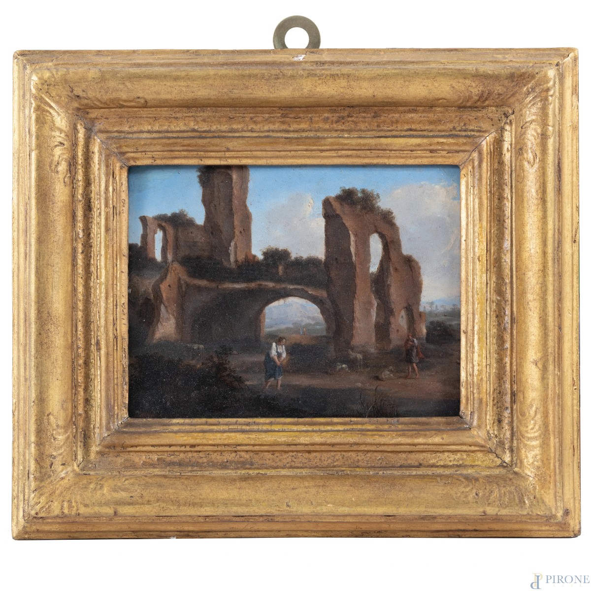paire de paysages avec des ruines, Tableaux Italie Rome XVIIe  Siècle Grand Tour-photo-4