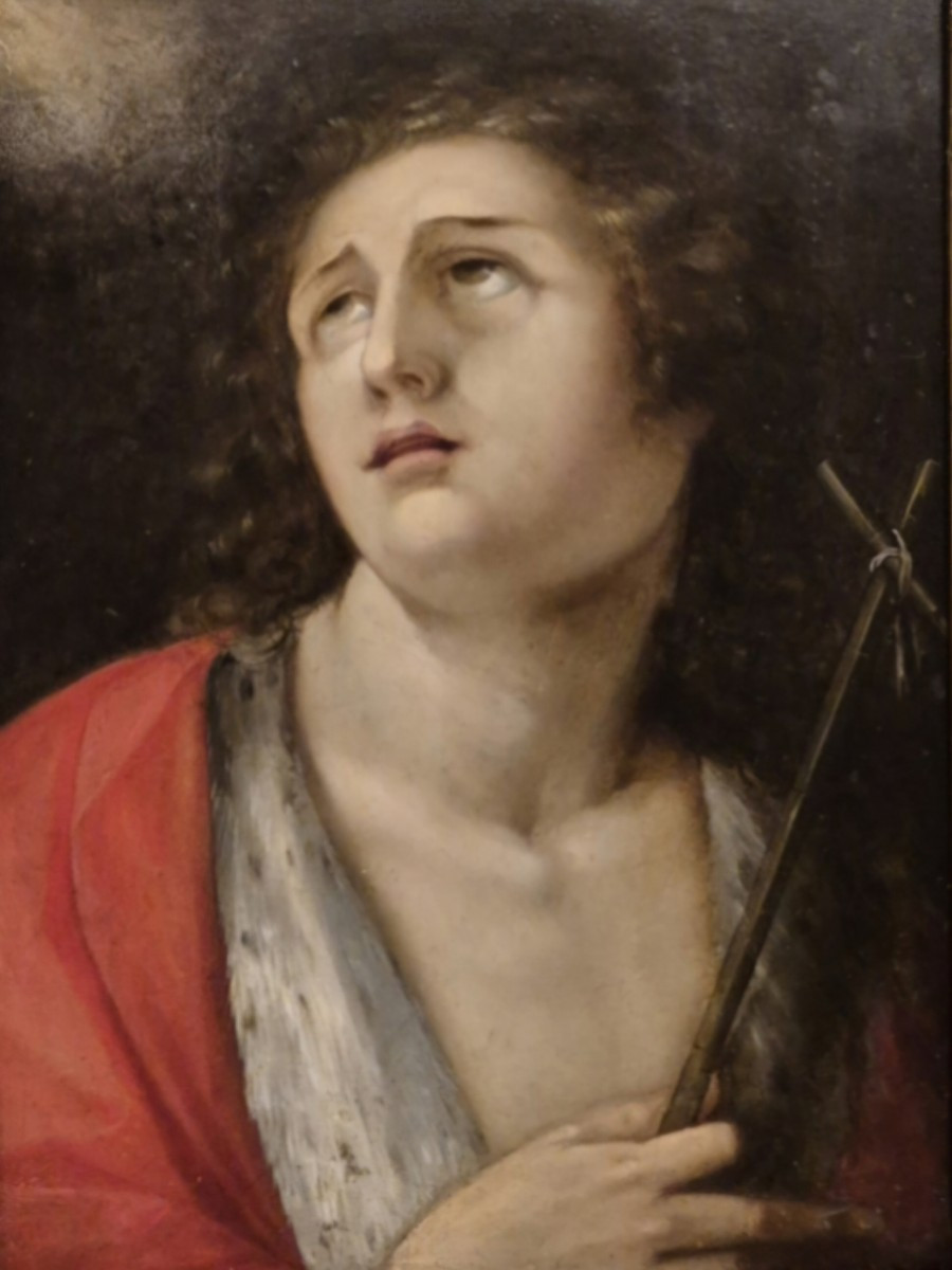 Saint Jean-Baptiste, Tableau , italie XVIIe Siècle -photo-2