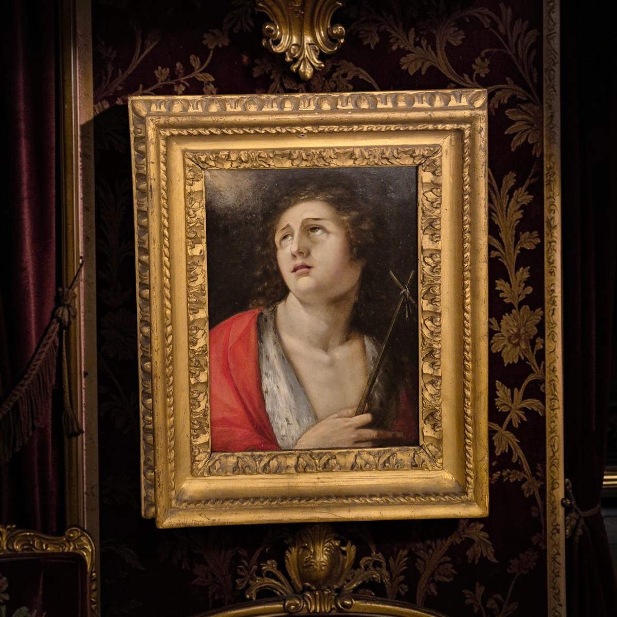 Saint Jean-Baptiste, Tableau , italie XVIIe Siècle -photo-3