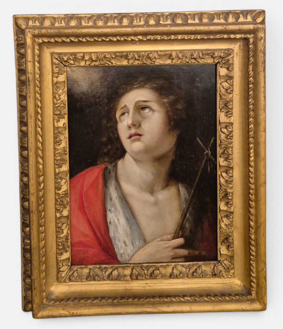 Saint Jean-Baptiste, Tableau , italie XVIIe Siècle 