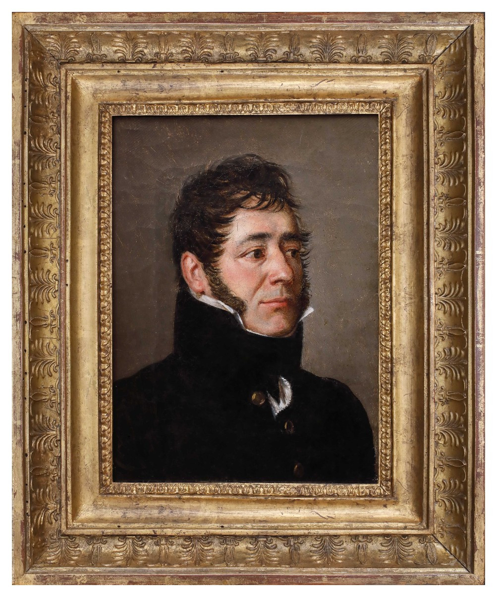 portrait d'un homme, Tableau parJ.B wicar , France italie XIXe Sièclè
