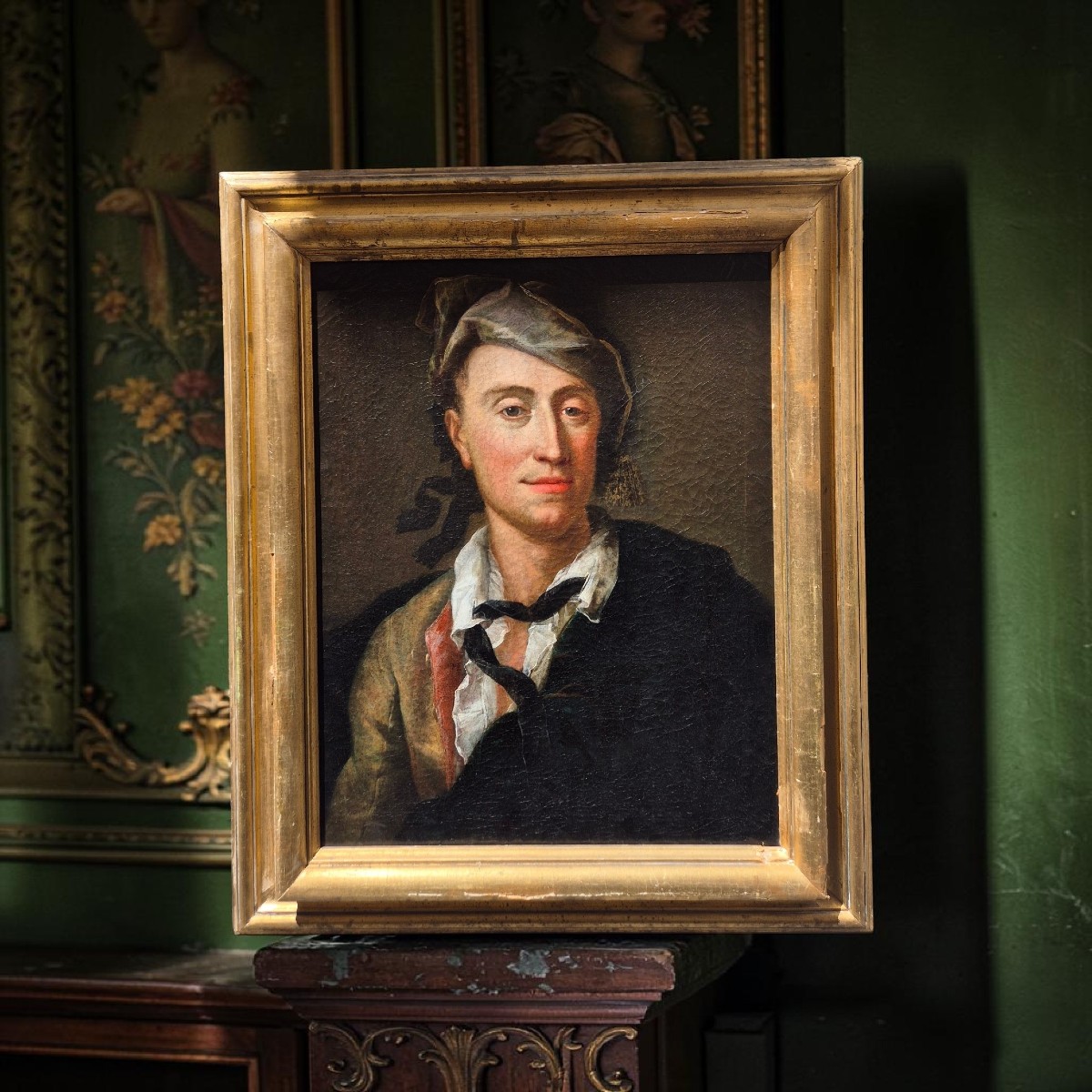 portrait d'un homme portant une veste verte , Venice XVIIIème Siècle -photo-4