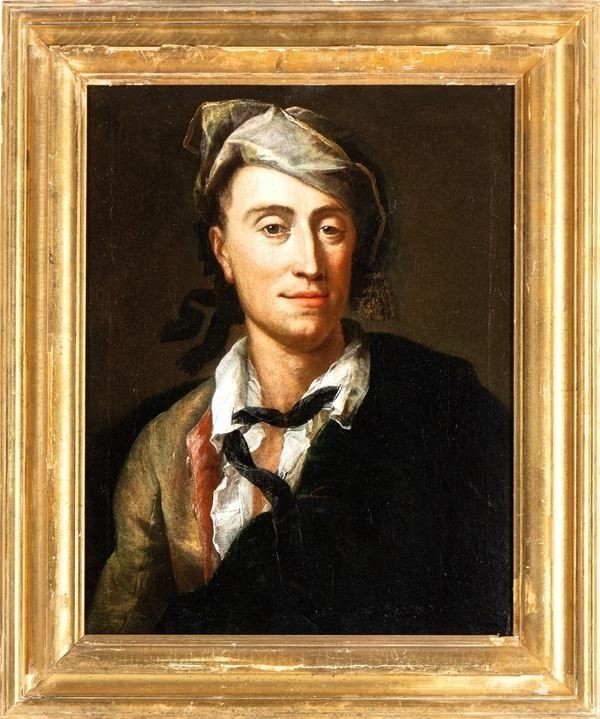 portrait d'un homme portant une veste verte , Venice XVIIIème Siècle 