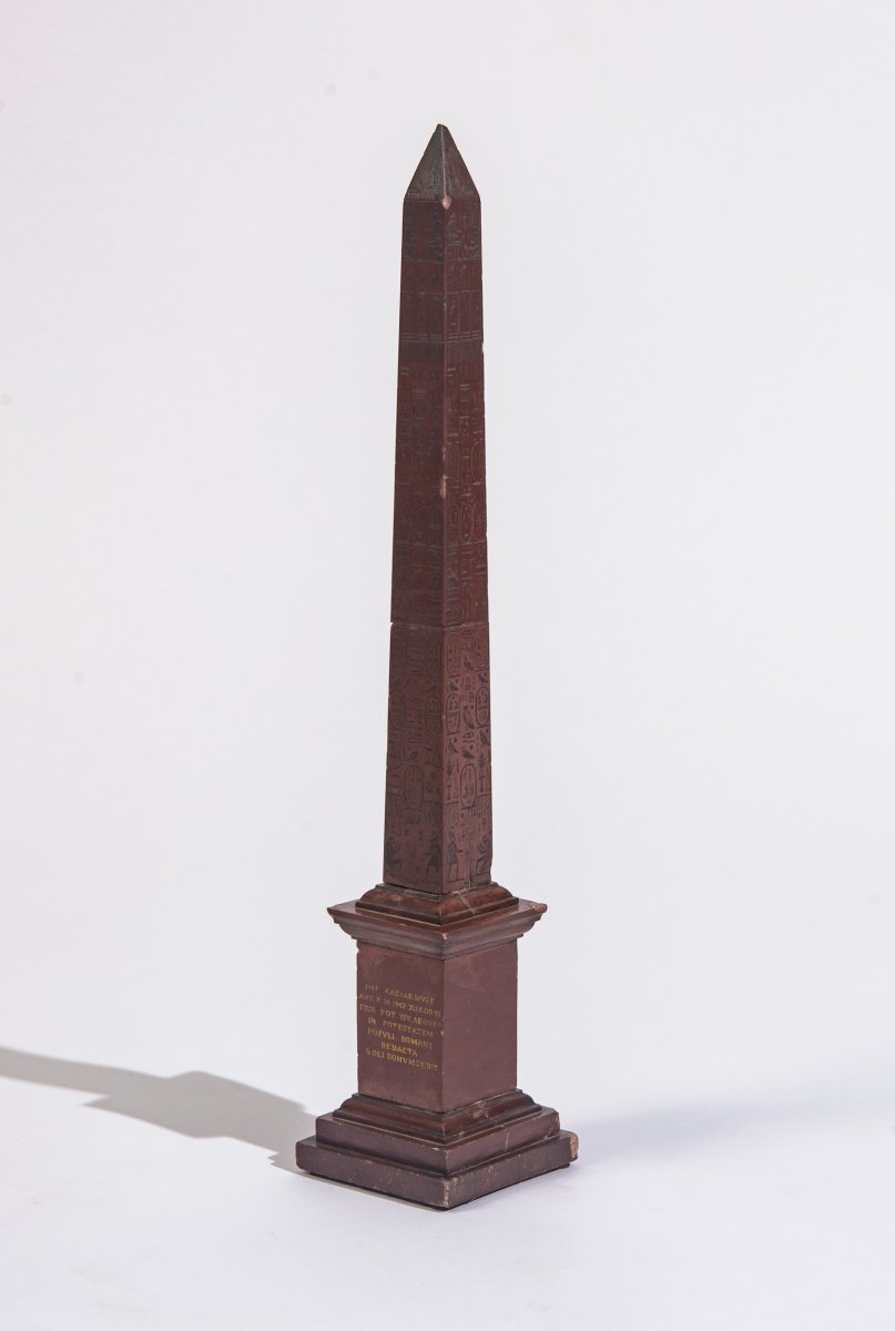 Lateran Obelisk, Rosso Antico Marble, Rome, Early 19th Century, Grand Tour -photo-2