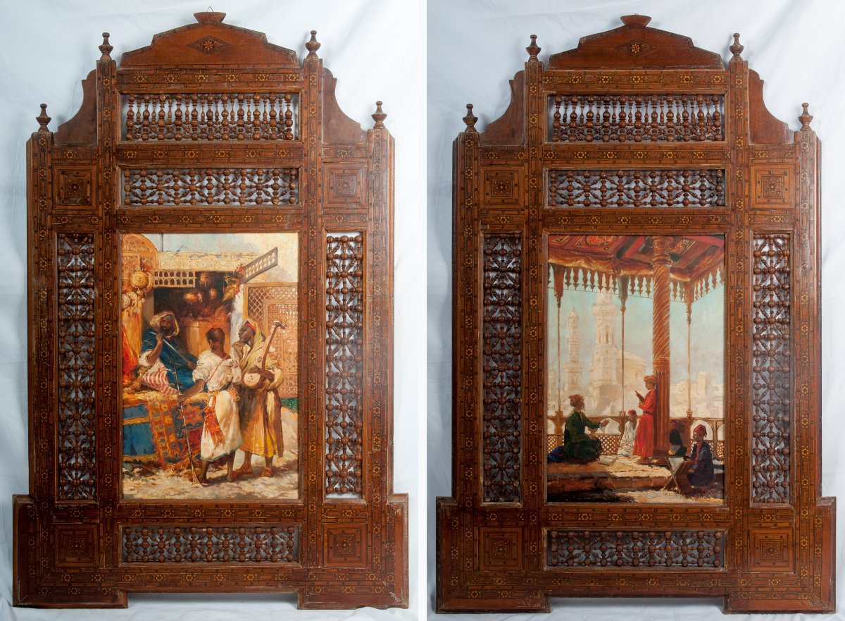 Pair Of Oriental Scenes, Paintings, 19th-century France