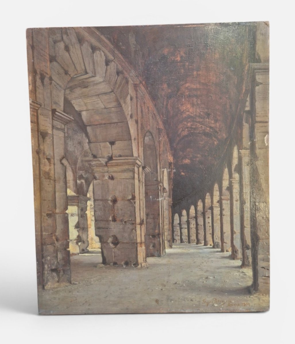 The Colosseum's Underground Chambers, Painting, 19th-century Grand Tour