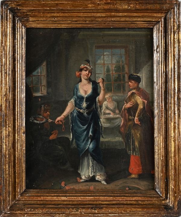 scènes turques, Tableaux , attr. J. B. Van Mour France XVIIIè Siècle -photo-2