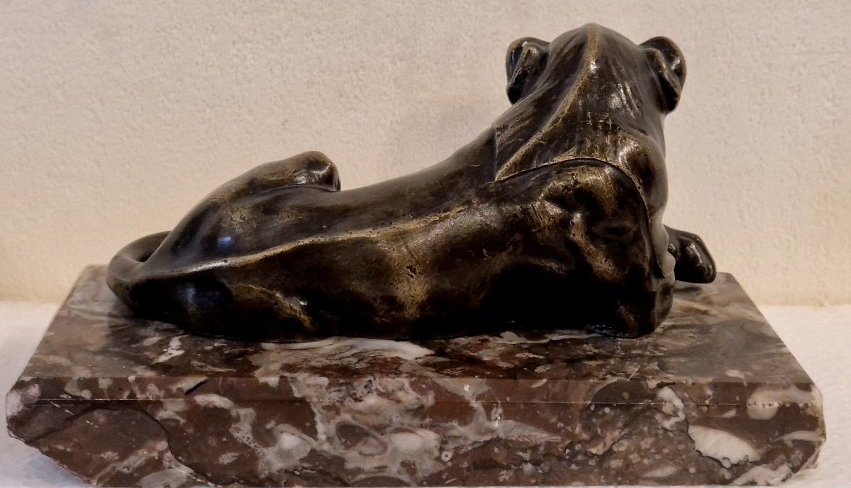 Paire des lions en bronze Grand Tour Thomas Hope Giuseppe Valadier XIXéme siécle-photo-3
