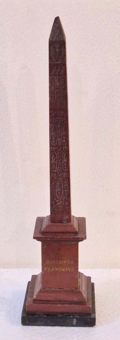 Obelisque marbre rosso antico Grand Tour Rome Italie XIXéme siécle