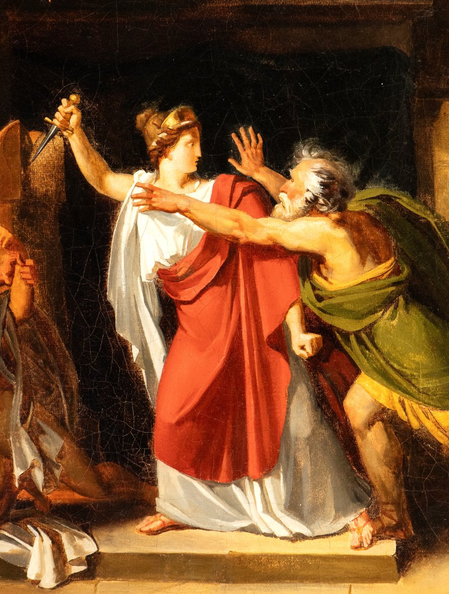 Classical Scene, Italian Painting, Early 19th Century -photo-3