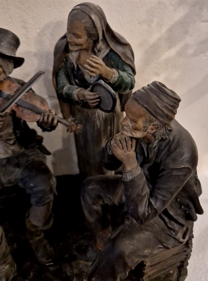Terracotta Sculpture Group By Giacomo Bongiovanni, Caltagirone, Sicily, 19th Century-photo-3