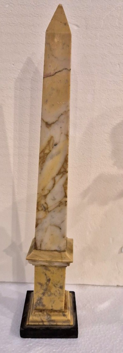 19th-century Grand Tour Rome Obelisk Made Of Antique Yellow Marble