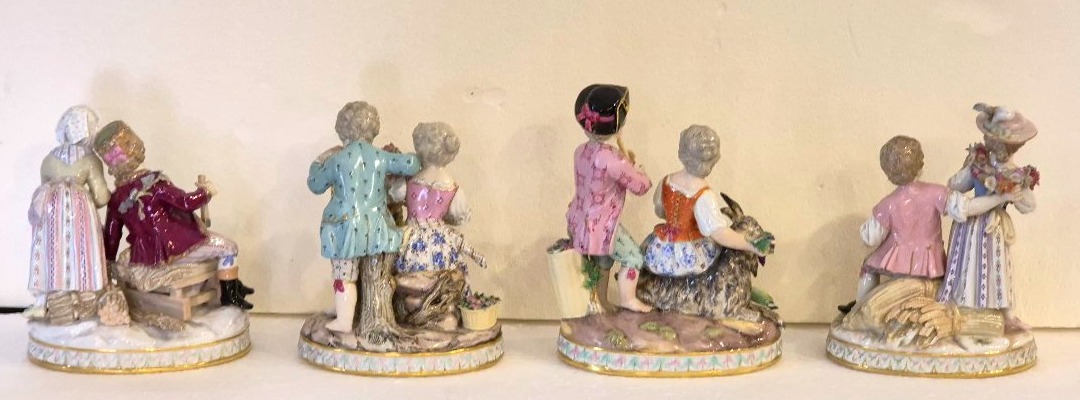 Quatres Saisons porcelaine Meissen debut XXéme siécle-photo-2