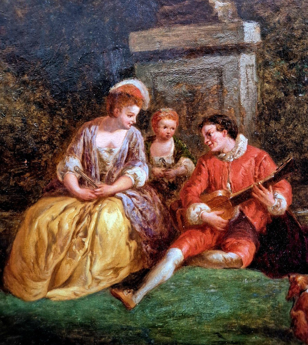 divertissement dans le parc, Tableau, France XIXème Siècle -photo-2