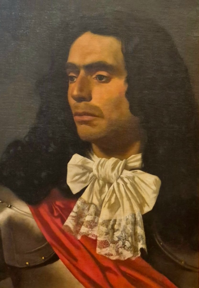 portrait d'un homme en armure, , tableau par G.Lucchesi Italie XIXe siècle -photo-3