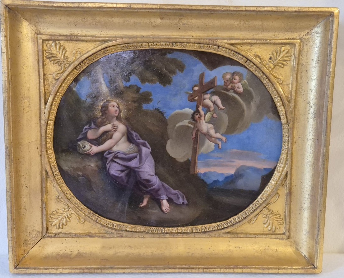 Ecole bolognaise XVIIéme siécle Marie Magdalene huile sur cuivre