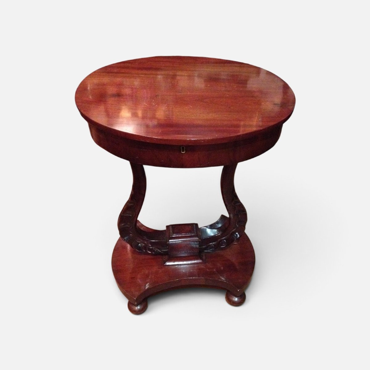 table de travail, Acajou , Italie XIXe Siècle 