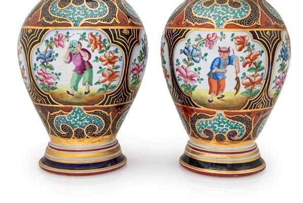 Chinoiserie Vases, Baieux Porcelain, France, 19th Century -photo-4