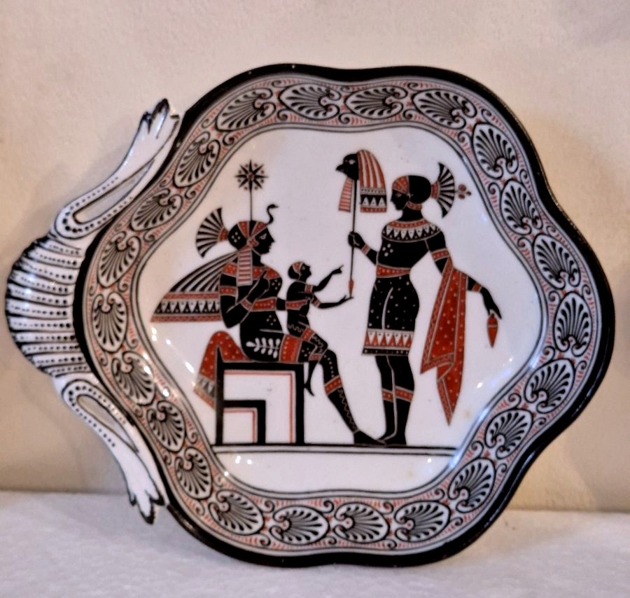 Three Giustiniani Naples Retour Degypte Porcelain Bowls, 19th Century-photo-3
