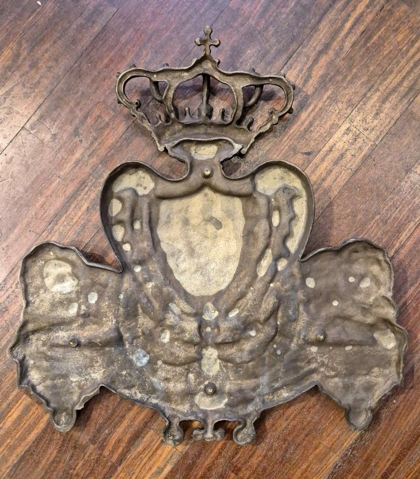 19th-century Bronze Coat Of Arms Of The House Of Savoy, Umberto I-photo-2
