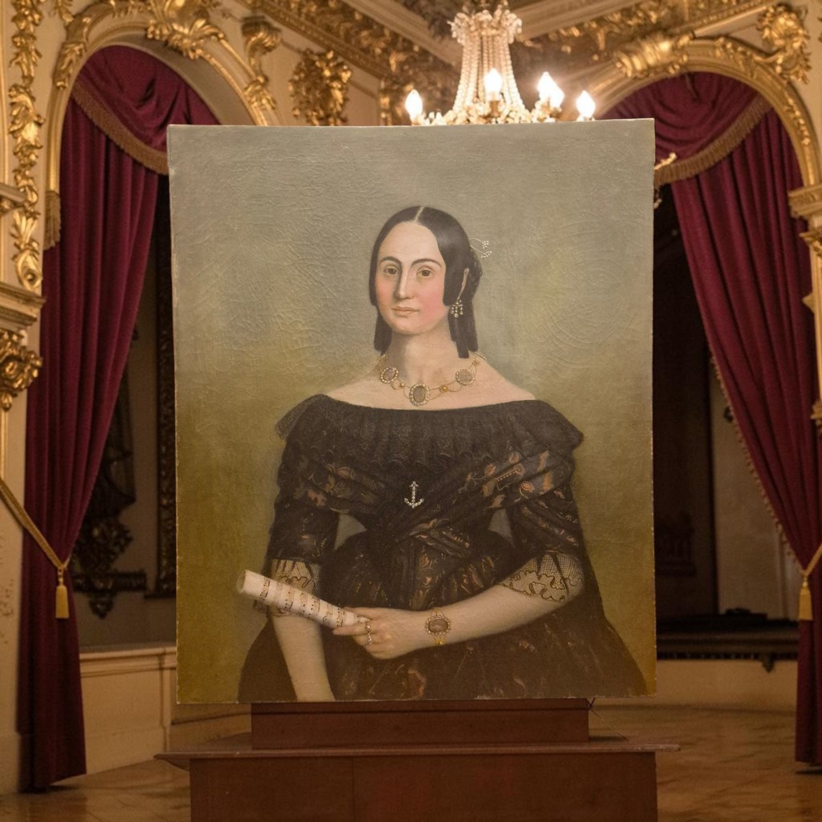 Portrait Of A Singer, 19th-century Italian Painting -photo-4