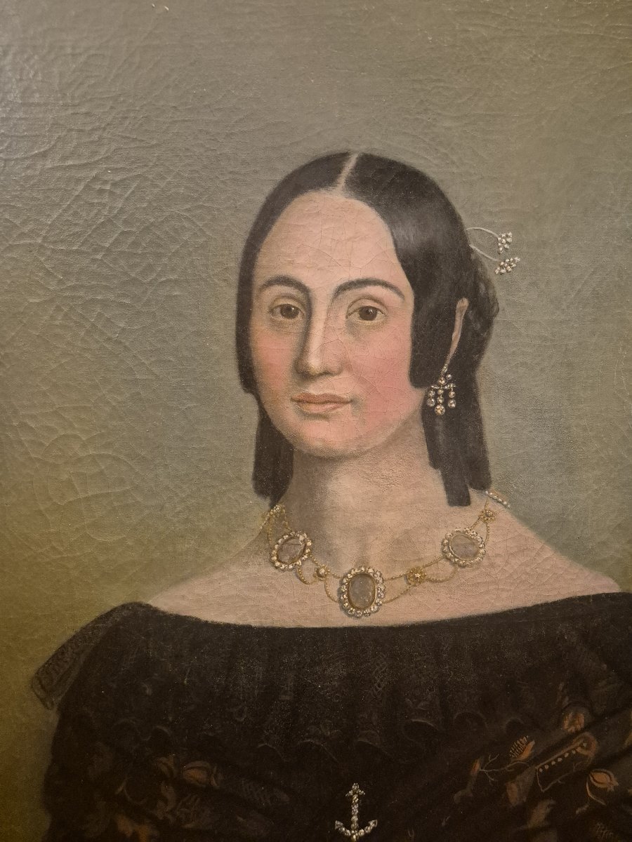 Portrait Of A Singer, 19th-century Italian Painting -photo-1