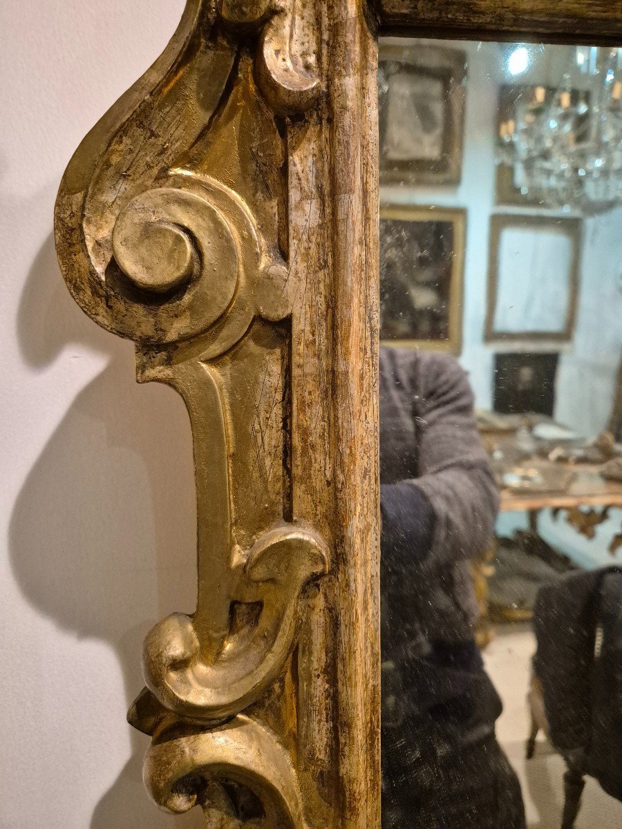 Miroir, Bois Argenté Italie XVIIIème Siècle -photo-1