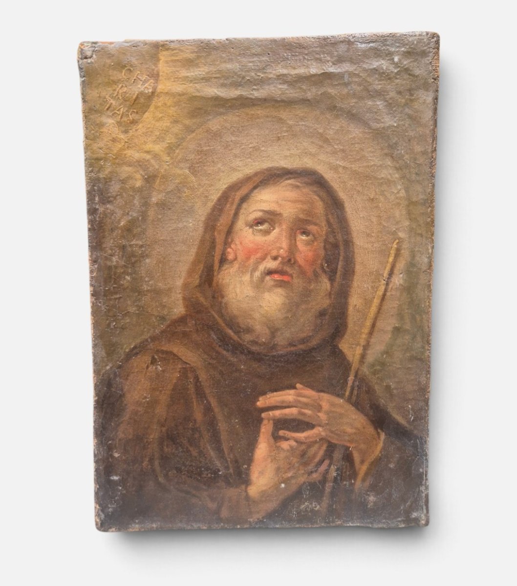 Saint François de Paule, Tableau , italie XVIIIe siècle 