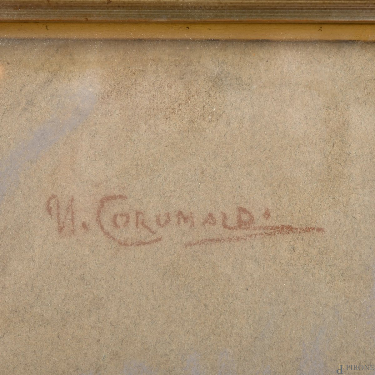 portrait d'un chiot, Tableau, par U Coromaldi , Italie debut XXe Siècle -photo-2