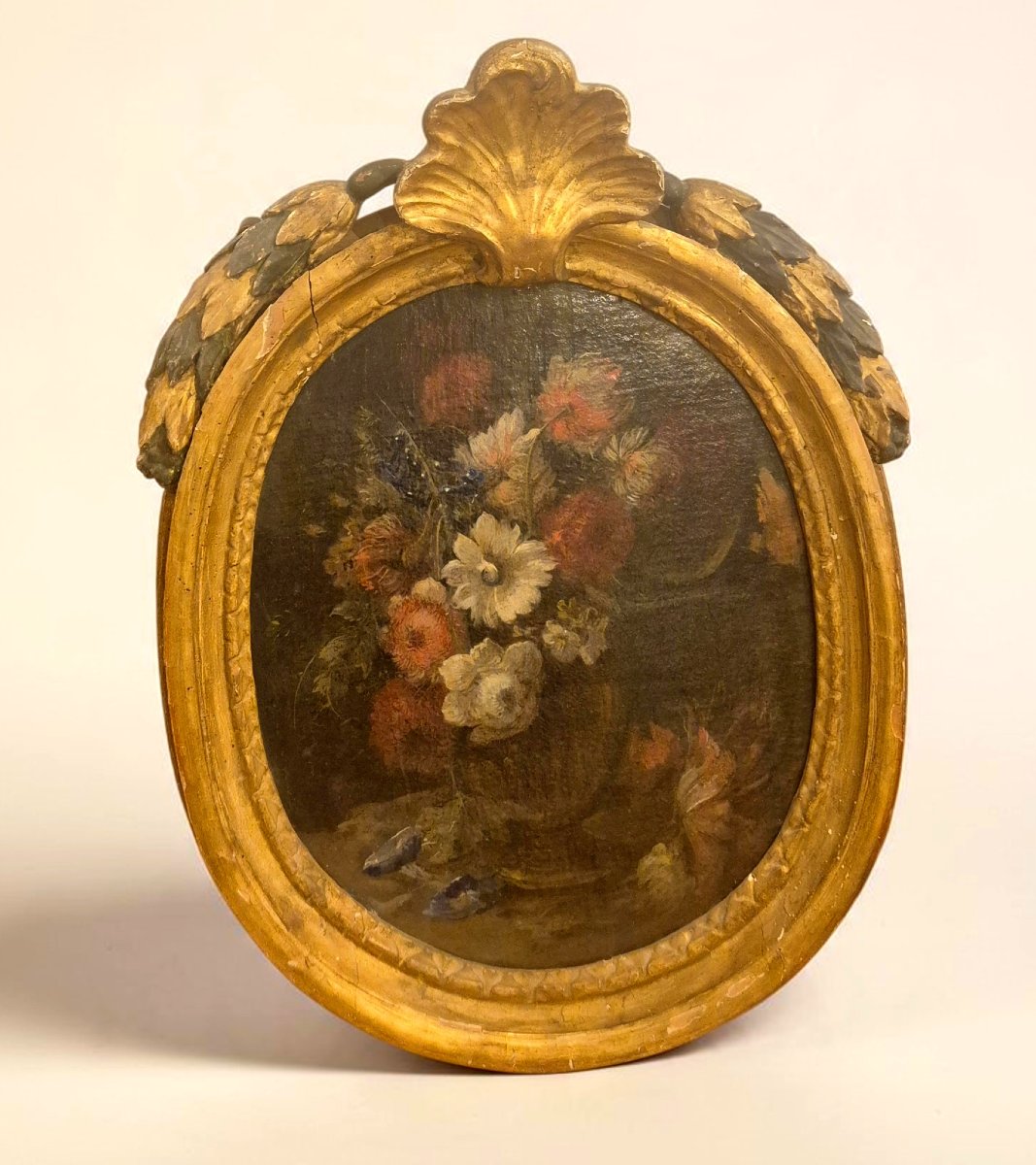 Vase With Flowers, 18th-century Roman Painting
