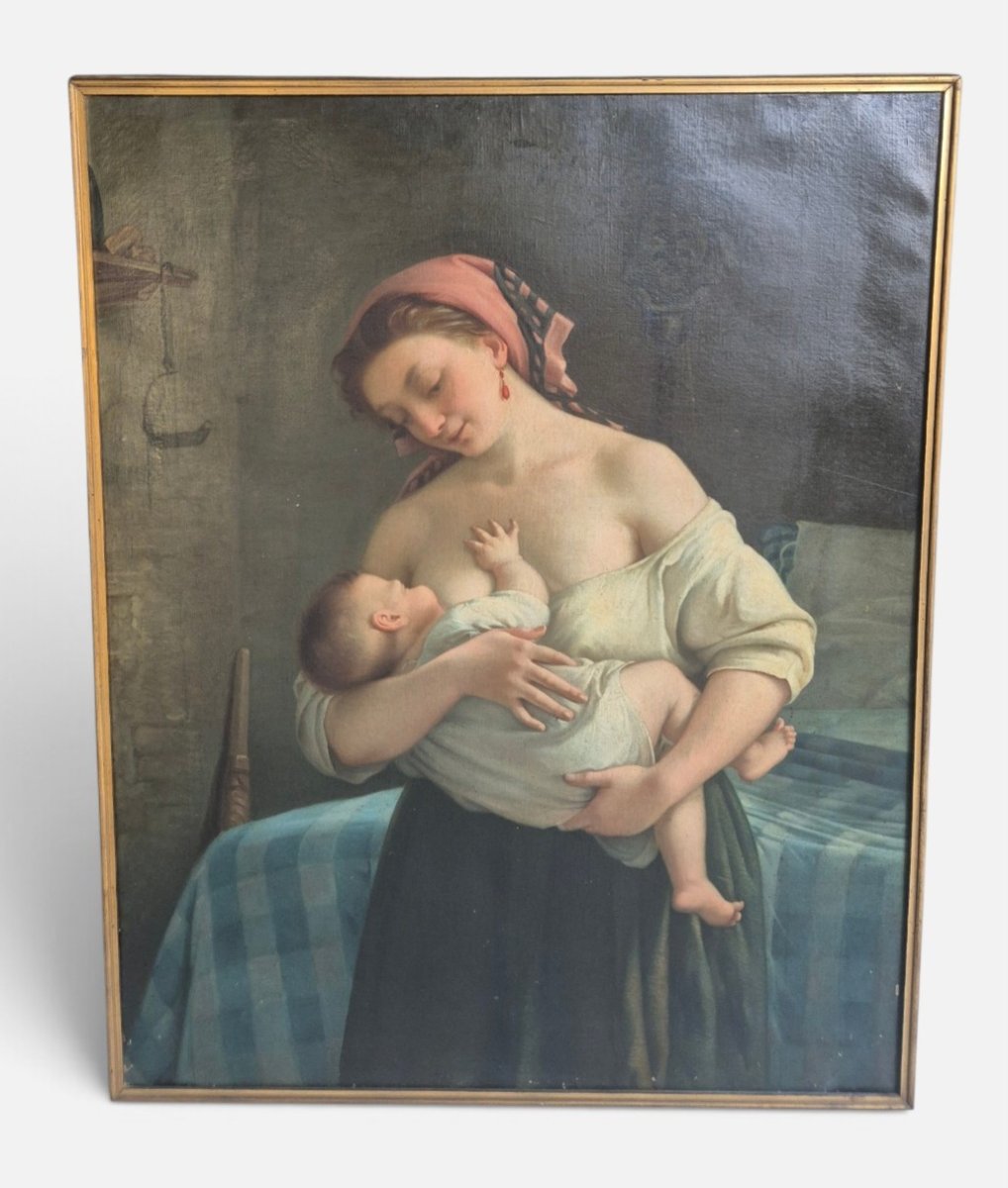 maternité, tableau, Italie XIXe Siècle 